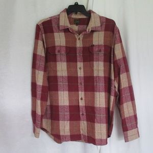 OBEY LS Flannel shirt SIZE LARGE Red Check